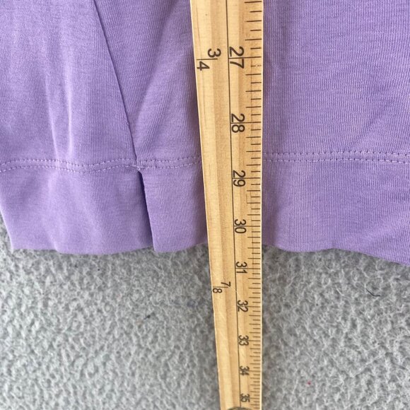 J Jill Top Womens Medium Purple Perfect Pima Forward Seam Tunic Pullover Knit - Picture 9 of 10